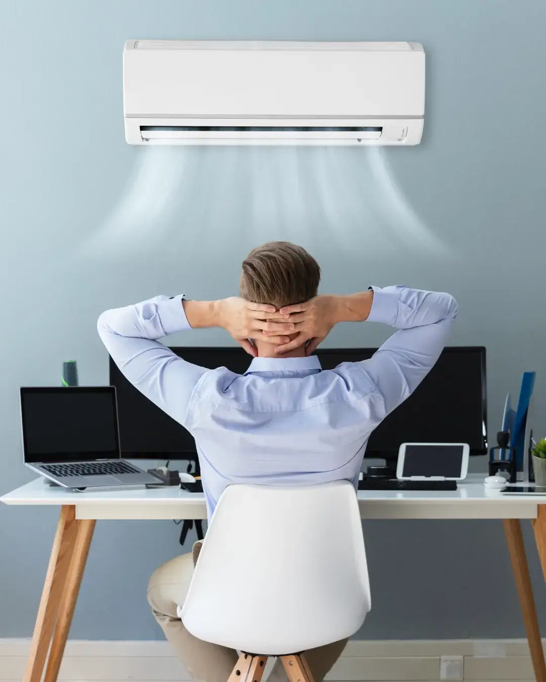 dépannage climatisation au bureau homme confort